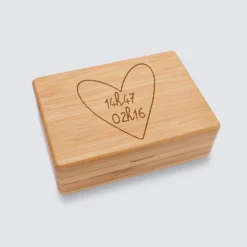 Hot HappyBulle Boîte à bijoux personnalisée 12x8,5 cm bois gravé - x Mon petit Léon