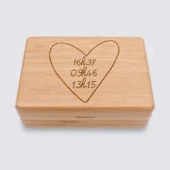Hot HappyBulle Boîte à bijoux personnalisée 12x8,5 cm bois gravé - x Mon petit Léon