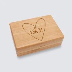 Hot HappyBulle Boîte à bijoux personnalisée 12x8,5 cm bois gravé - x Mon petit Léon
