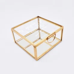 Clearance HappyBulle Boîte à bijoux personnalisée 10x10x5 cm verre gravée - Edition spéciale 