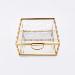 Clearance HappyBulle Boîte à bijoux personnalisée 10x10x5 cm verre gravée - Edition spéciale 