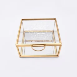 Sale HappyBulle Boîte à bijoux personnalisée 10x10x5 cm verre gravé - Edition spéciale "Meilleure Mamie du monde"