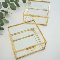 Sale HappyBulle Boîte à bijoux personnalisée 10x10x5 cm verre gravé - Edition spéciale 