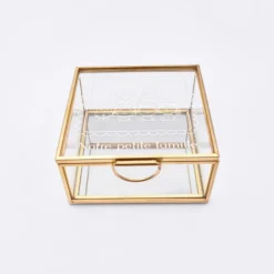 Discount HappyBulle Boîte à bijoux personnalisée 10x10x5 cm verre gravé - édition spéciale "Famille"