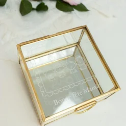 Discount HappyBulle Boîte à bijoux personnalisée 10x10x5 cm verre gravé - édition spéciale "Famille"