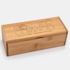 Best HappyBulle Boîte à lunettes personnalisée bois gravé - édition spéciale 