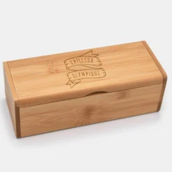 HappyBulle Boîte à lunettes personnalisée bois gravé - Nos petits imparfaits