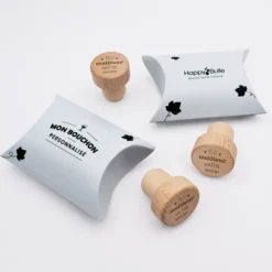 Sale HappyBulle Bouchon de bouteille bois gravé - édition spéciale "Maître - Maîtresse"