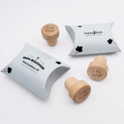 HappyBulle Bouchon de bouteille bois gravé - édition spéciale 