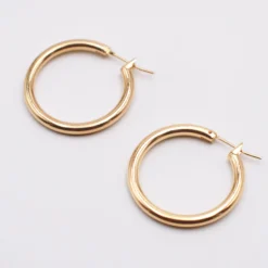 Discount HappyBulle Boucles d'oreilles créoles 30mm plaqué or