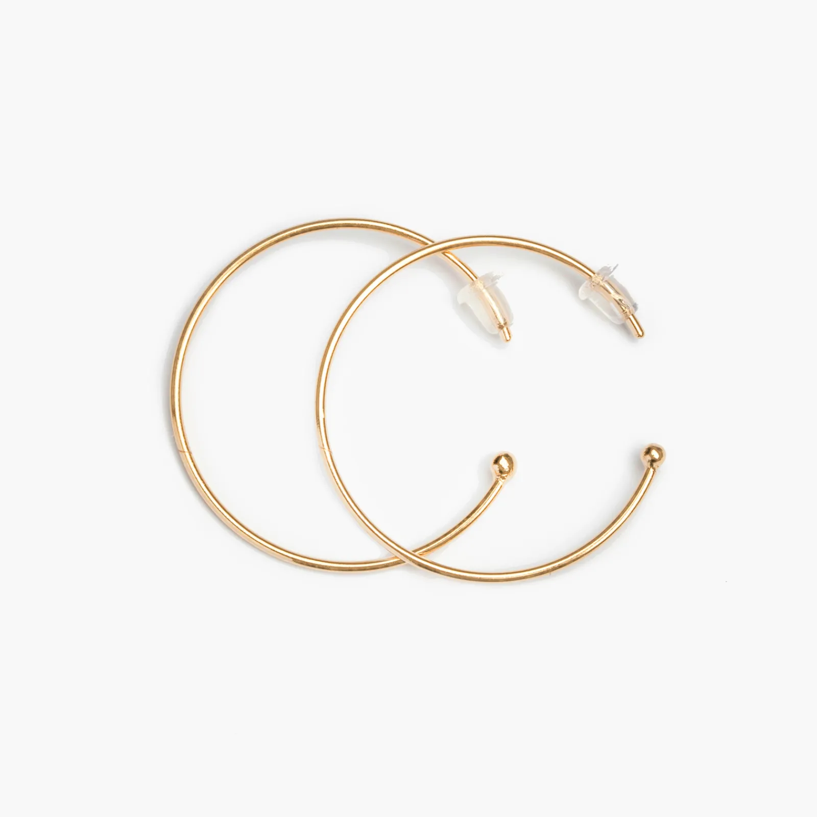 Online HappyBulle Boucles d'oreilles créoles personnalisées médailles gravées plaqué or 15 mm Plaqué or 18k