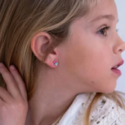 Discount HappyBulle Boucles d'oreilles cœur émail multicolore plaqué or Plaqué or 18k