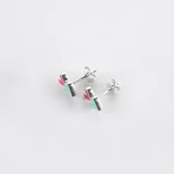 Online HappyBulle Boucles d'oreilles cœur émail multicolore argent Argent rhodié 925