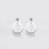 Sale HappyBulle Boucles d'oreilles personnalisées gravées argent 15 mm