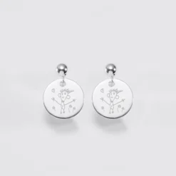 Sale HappyBulle Boucles d'oreilles personnalisées gravées argent 15 mm