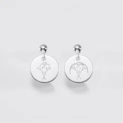 Sale HappyBulle Boucles d'oreilles personnalisées gravées argent 15 mm