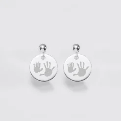 Sale HappyBulle Boucles d'oreilles personnalisées gravées argent 15 mm