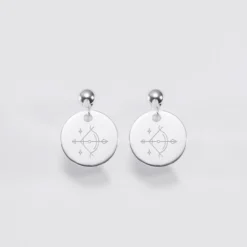 Sale HappyBulle Boucles d'oreilles personnalisées gravées argent 15 mm