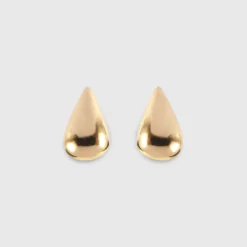 Best HappyBulle Boucles d'oreilles puces goutte 10 mm plaqué or