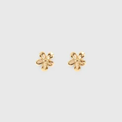 Sale HappyBulle Boucles d'oreilles puces petite fleur plaqué or Plaqué or 18k