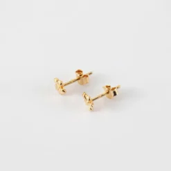 Sale HappyBulle Boucles d'oreilles puces petite fleur plaqué or Plaqué or 18k