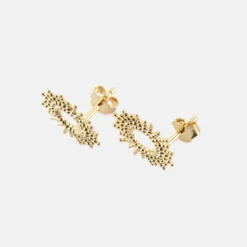 Clearance HappyBulle Boucles d'oreilles soleil ouvert plaqué or Plaqué or 18k