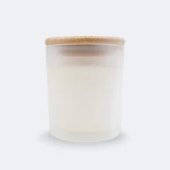 HappyBulle Bougie parfumée personnalisé couvercle bois gravé Fleur d'oranger