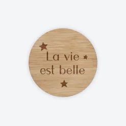 HappyBulle Bougie parfumée personnalisé couvercle bois gravé Fleur d'oranger