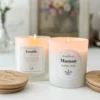 Discount HappyBulle Bougie parfumée Fleur d'oranger personnalisé couvercle bois gravé - Nos petits imparfaits