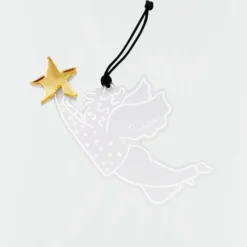 New HappyBulle Boule de Noël personnalisée Ange Etoile givré gravé - x MyLovelyThing Acrylique