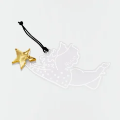 New HappyBulle Boule de Noël personnalisée Ange Etoile givré gravé - x MyLovelyThing Acrylique