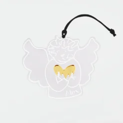 Sale HappyBulle Boule de Noël personnalisée Ange Câlin givré gravé - x MyLovelyThing Acrylique