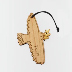 Discount HappyBulle Boule de Noël personnalisée Colombe gravé - x MyLovelyThing Bois