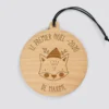 Clearance HappyBulle Boule de Noël personnalisée gravée bois ronde - édition spéciale "Noël"