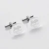Online HappyBulle Boutons de manchette Marié personnalisés gravés acier ovale 15x19 mm