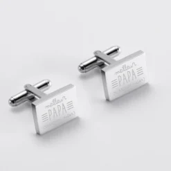 Discount HappyBulle Boutons de manchette personnalisé acier gravés rectangle - Nos petits imparfaits