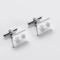 Discount HappyBulle Boutons de manchette personnalisé acier gravés rectangle - Nos petits imparfaits