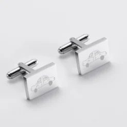 Discount HappyBulle Boutons de manchette personnalisé acier gravés rectangle - Nos petits imparfaits