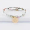 Best HappyBulle Bracelet Baptême enfant Liberty personnalisé médaille gravée plaqué or 15 mm - Nos petits imparfaits