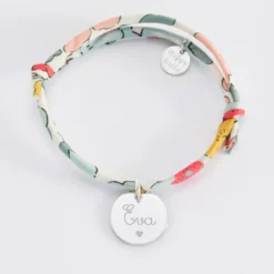 Online HappyBulle Bracelet baptême enfant Liberty personnalisé médaille gravée argent 15 mm Argent rhodié 925
