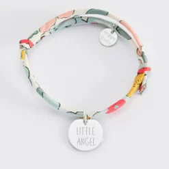 Online HappyBulle Bracelet baptême enfant Liberty personnalisé médaille gravée argent 15 mm Argent rhodié 925