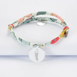 Online HappyBulle Bracelet baptême enfant Liberty personnalisé médaille gravée argent 15 mm Argent rhodié 925
