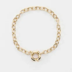 Discount HappyBulle Bracelet chaine fermoir marin plaqué or Plaqué or 18k