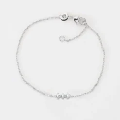 Hot HappyBulle Bracelet chaine trio scintillant argent Argent rhodié 925