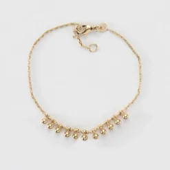 Outlet HappyBulle Bracelet chaîne boules plaqué or Plaqué or 18k