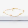Clearance HappyBulle Bracelet chaîne coeurs ajourés et email plaqué or