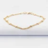 New HappyBulle Bracelet chaîne double plaqué or