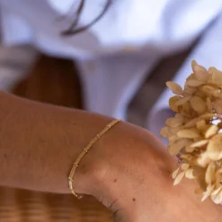 New HappyBulle Bracelet chaîne double plaqué or