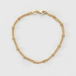 New HappyBulle Bracelet chaîne double plaqué or