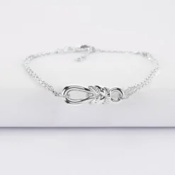 HappyBulle Bracelet chaîne "Le lien " argent - x Lilylovesfashion Argent rhodié 925